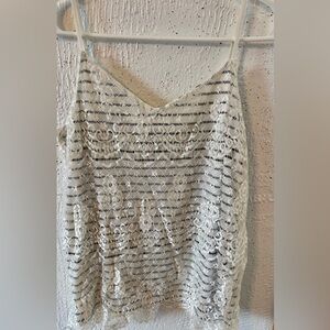 Maurices Ivory Lace Striped Camisole